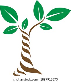 vector parted tree icon art design