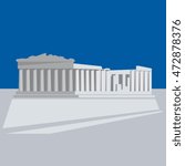 Vector Parthenon Acropolis Athens Greece illustration