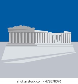 Vector Parthenon Acropolis Athens Greece illustration