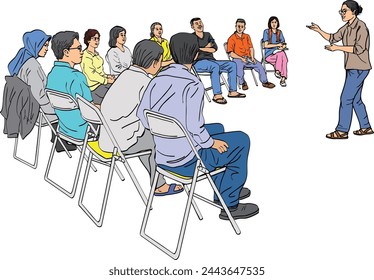 vector of participatory community discussion