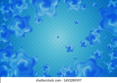 Vector particle abstraction on transparent background, soft stars, holiday template, illusion of depth of field