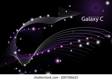 Partículas vectoriales Galaxia Resumen Púrpura