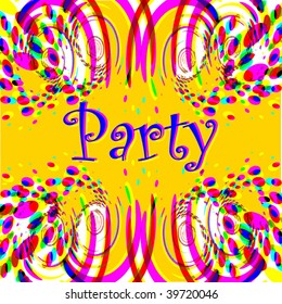 Vector Party Background Easy To Change Or Take Out Text