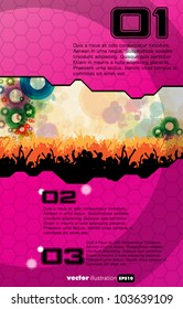 Vector party background for music poster