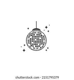 Vector party ball icon in flat sign