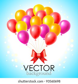 Vector party balloons background for your design