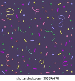 Vector party celebration confetti pattern festive card background template