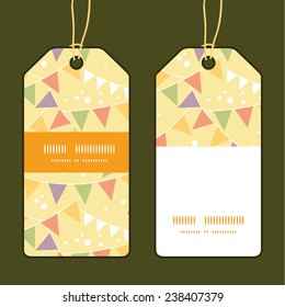 Vector party decorations bunting vertical stripe frame pattern tags set