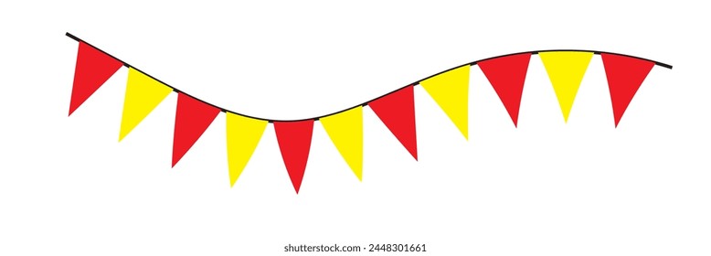 Banderas de fiesta de Vector en paleta pastel. aislado sobre fondo blanco