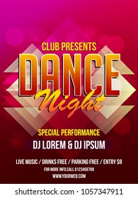 Vector Party Flyer or Banner Design.