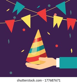 Vector Party hat 