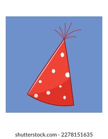 Vector party hat isolated. the symbol of the holiday