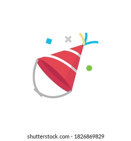 vector party hats flat icon illustration