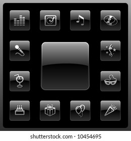 Vector party icon set