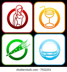 vector party icons