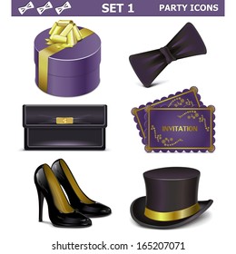 Vector Party Icons Set 1