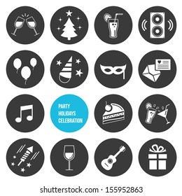 Vector Party Icons Set