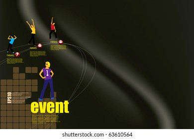 Vector party illustration ready for website menu
