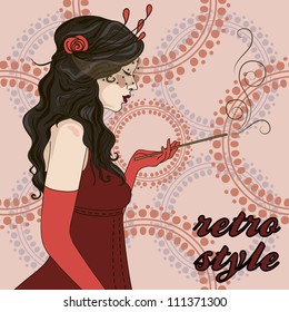 Vector party invitation design in retro chicago style