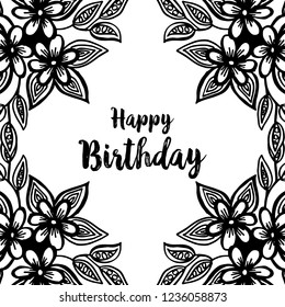 Vector party invitation with floral elements