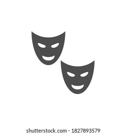 vector party mask  black and white icon