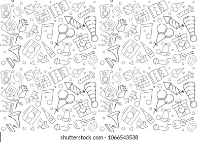 Vector party pattern. Party seamless background
