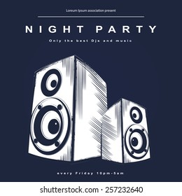 Vector party poster