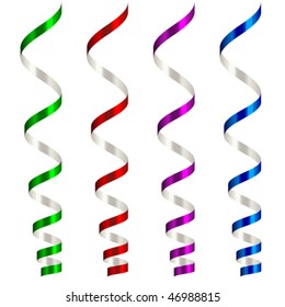 vector party streamers