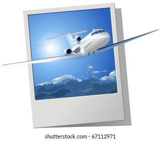 Vector passenger airplane