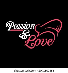 Vector Passion and Love Typography Design