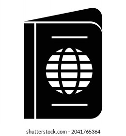 Vector Passport Glyph Icon Design

