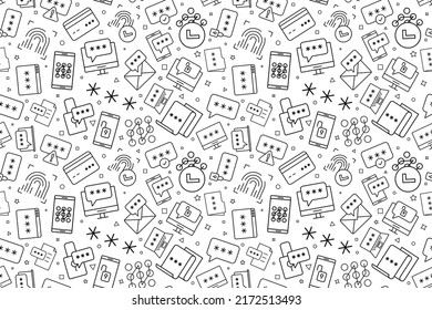 Vector password pattern. Password seamless background