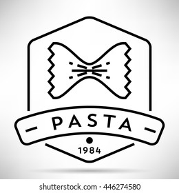 Vector Pasta Icon with Linear Style