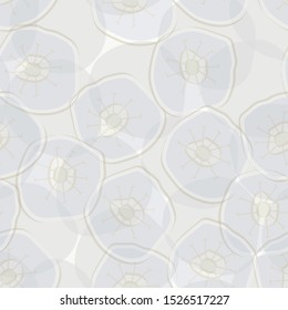 Vector Pastel Abstract Flowers Seamless Repeat Pattern