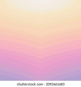 Vector pastel abstract gradient backgrounds. Wavy stripes in a light shade sunset yellow, orange, purple. Multicolor Illustration design print greeting card, wrapping gift paper, banners 