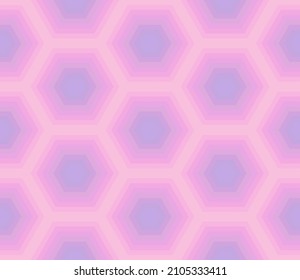 Vector pastel abstract gradient stripe backgrounds. Seamless pattern geometric shape hexagon color stripe light shade pink, purple, violet, crimson. Multicolor geometrical backdrop design print 