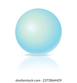 Vector bola azul pastel bola realista brillante bola de esfera 3d figura geométrica aislada de esfera redonda