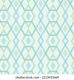 vector pastel blue and green geometric, diamond, elegant seamless repeat pattern background. Perfect for Fabric, textile, scrapbook, gift wrapping, greeting projects