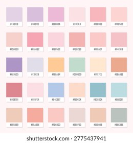 Vector Pastel Color Palette Collection