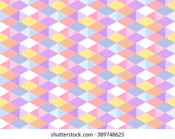 Vector Pastel Colored Geometric Seamless Pattern