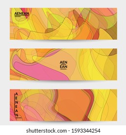 Vector pastel colored transparent overlapping shapes creating vector mixture of acrylic paint or watercolor effect. Nature earth design template. Abstract watercolor art. Artistic organic painting.