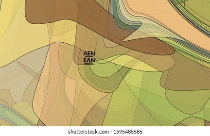 Vector pastel colored transparent overlapping shapes creating vector mixture of acrylic paint or watercolor effect. Nature earth design template. Abstract watercolor art. Artistic organic painting.
