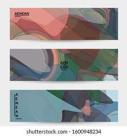 Vector pastel colored transparent overlapping shapes creating vector mixture of acrylic paint or watercolor effect. Nature earth design template. Abstract watercolor art. Artistic organic painting.