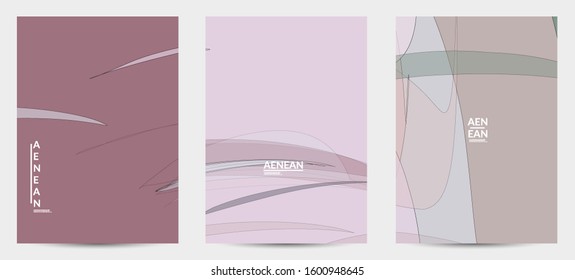 Vector pastel colored transparent overlapping shapes creating vector mixture of acrylic paint or watercolor effect. Nature earth design template. Abstract watercolor art. Artistic organic painting.