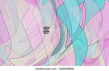 Vector pastel colored transparent overlapping shapes creating vector mixture of acrylic paint or watercolor effect. Nature earth design template. Abstract watercolor art. Artistic organic painting.