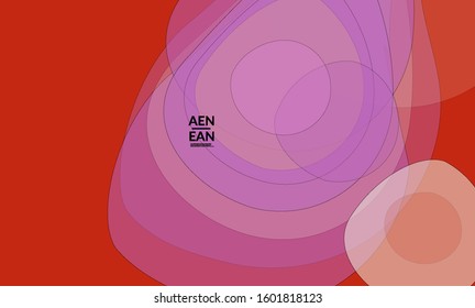 Vector pastel colored transparent overlapping shapes creating vector mixture of acrylic paint or watercolor effect. Nature earth design template. Abstract watercolor art. Artistic organic painting.