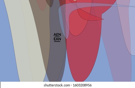Vector pastel colored transparent overlapping shapes creating vector mixture of acrylic paint or watercolor effect. Nature earth design template. Abstract watercolor art. Artistic organic painting.