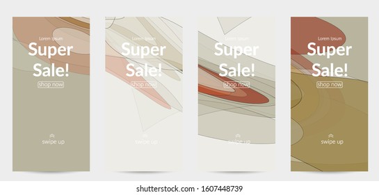 Vector pastel colored transparent overlapping shapes creating vector mixture of acrylic paint or watercolor effect. Nature earth design template. Abstract watercolor art. Artistic organic painting.