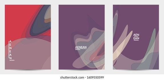 Vector pastel colored transparent overlapping shapes creating vector mixture of acrylic paint or watercolor effect. Nature earth design template. Abstract watercolor art. Artistic organic painting.