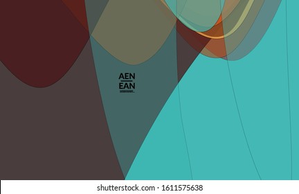 Vector pastel colored transparent overlapping shapes creating vector mixture of acrylic paint or watercolor effect. Nature earth design template. Abstract watercolor art. Artistic organic painting.